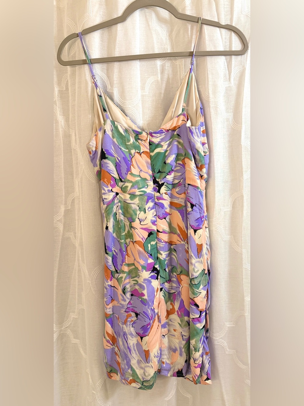 Lulus Pastel Floral Wrap Tie Mini Sun Dress Size Small - Picture 8 of 9